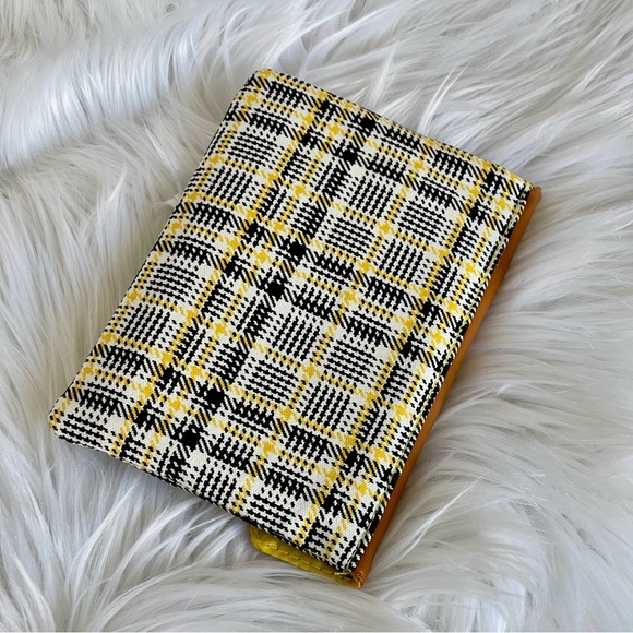 IPSY | BRAND NEW | Brown Yellow Plaid Clutch Envelope Glam Bag (BAG ONLY) - Picture 7 of 9